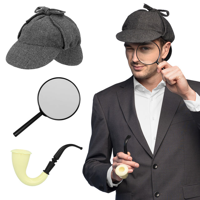 Boland set Detective (pet, pijp en vergrootglas)