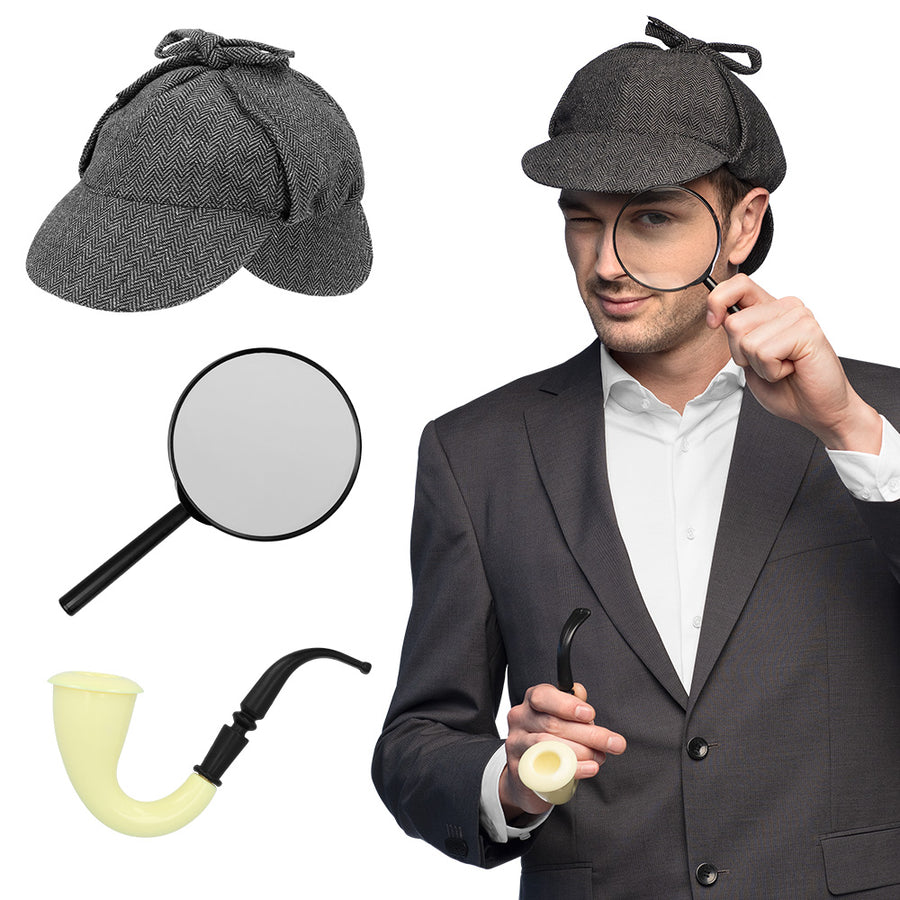 Boland set Detective (pet, pijp en vergrootglas)
