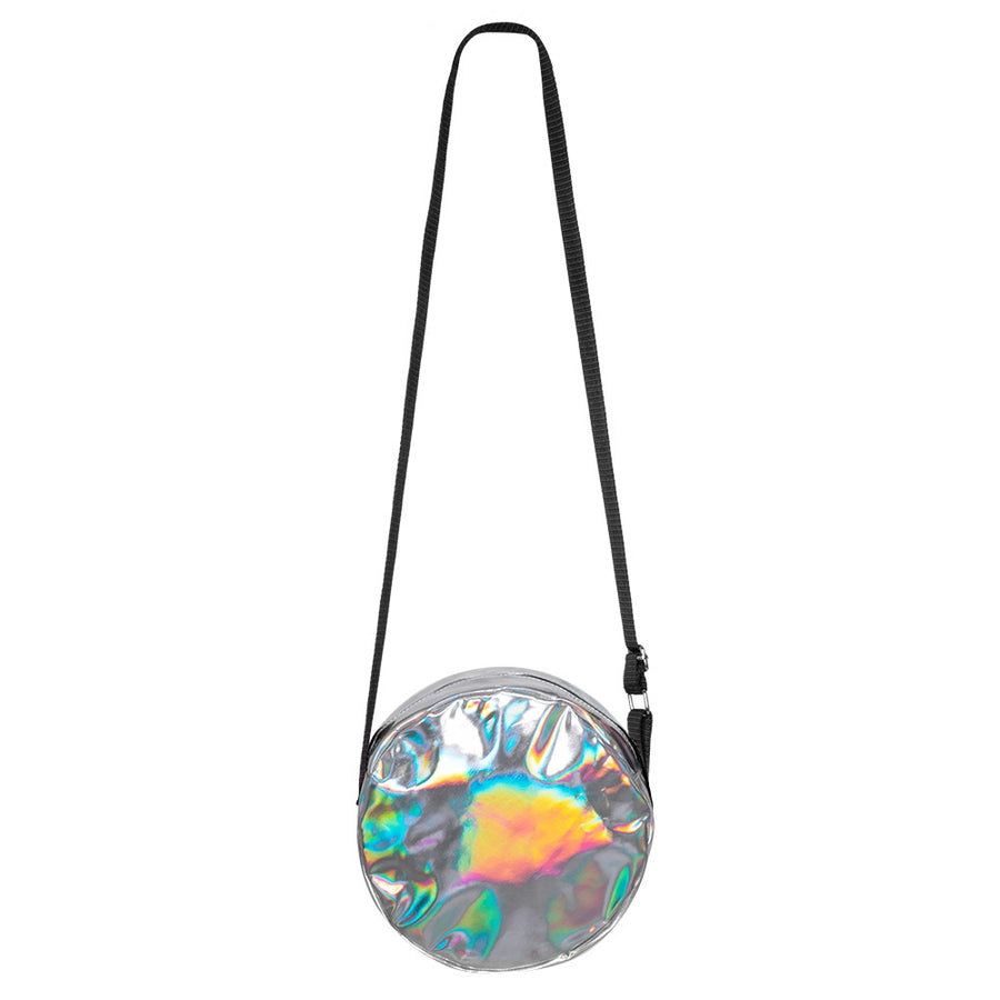 Boland schoudertasje Holo zilver (Ø 20 cm)