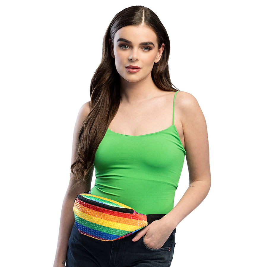Boland heuptasje Sequins regenboog