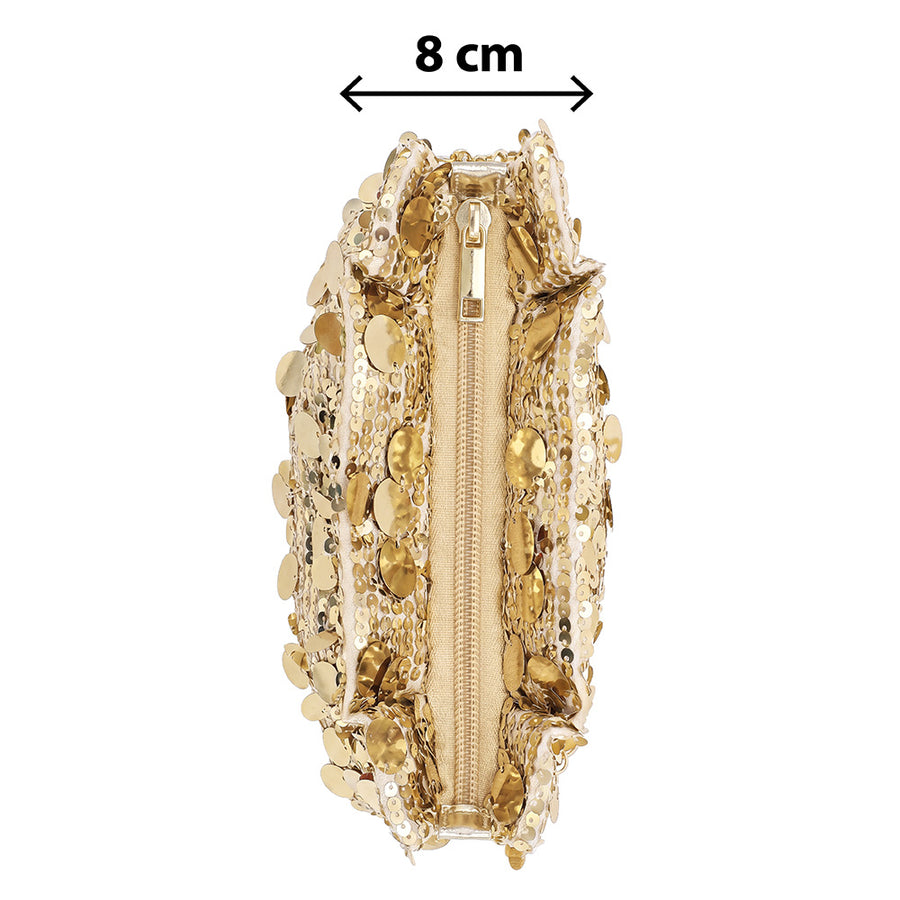 Boland schoudertasje Glamour goud (20 x 18 cm)