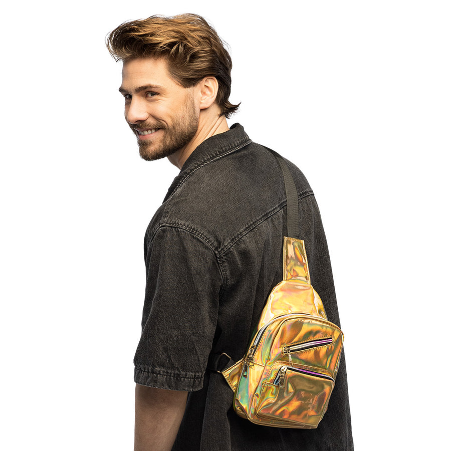 Boland crossbody tas Holo deluxe goud (27 x 17 x 8 cm)