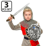 Boland kinderset Knight warrior (schild 27 x 20 cm en 2 zwaarden 49 cm)