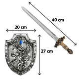 Boland kinderset Knight warrior (schild 27 x 20 cm en 2 zwaarden 49 cm)