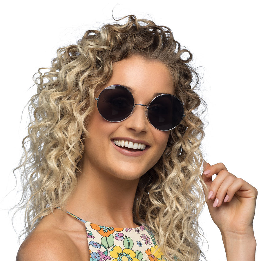 Boland partybril Hippie XL grijs
