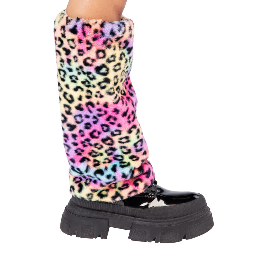 Boland paar beenwarmers Candy luipaard