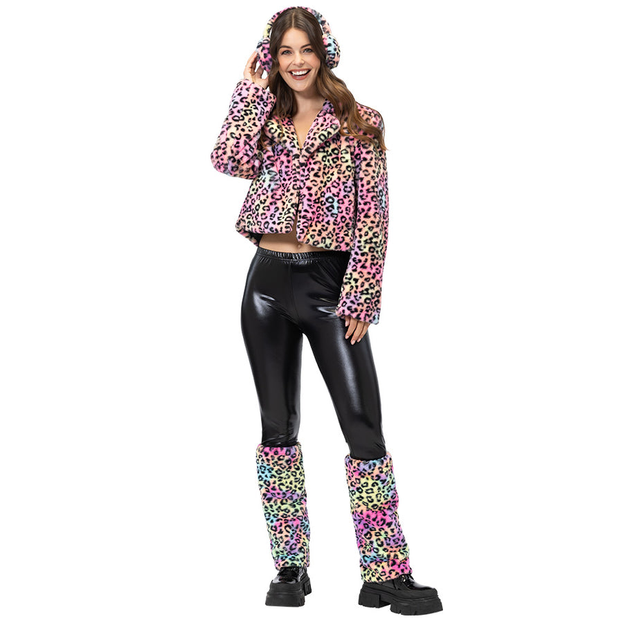 Boland paar beenwarmers Candy luipaard