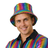Boland bucket hat Disco diamond regenboog