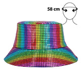 Boland bucket hat Disco diamond regenboog