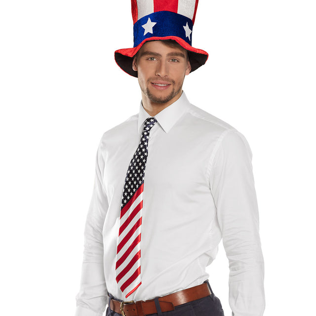 Boland stropdas USA (140 cm, ongeknoopt)