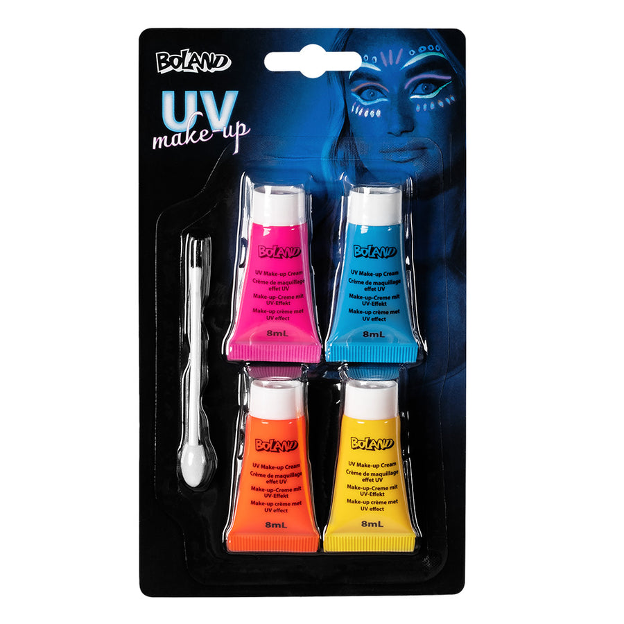 Boland schmink kit UV neon (schmink op waterbasis, applicator)