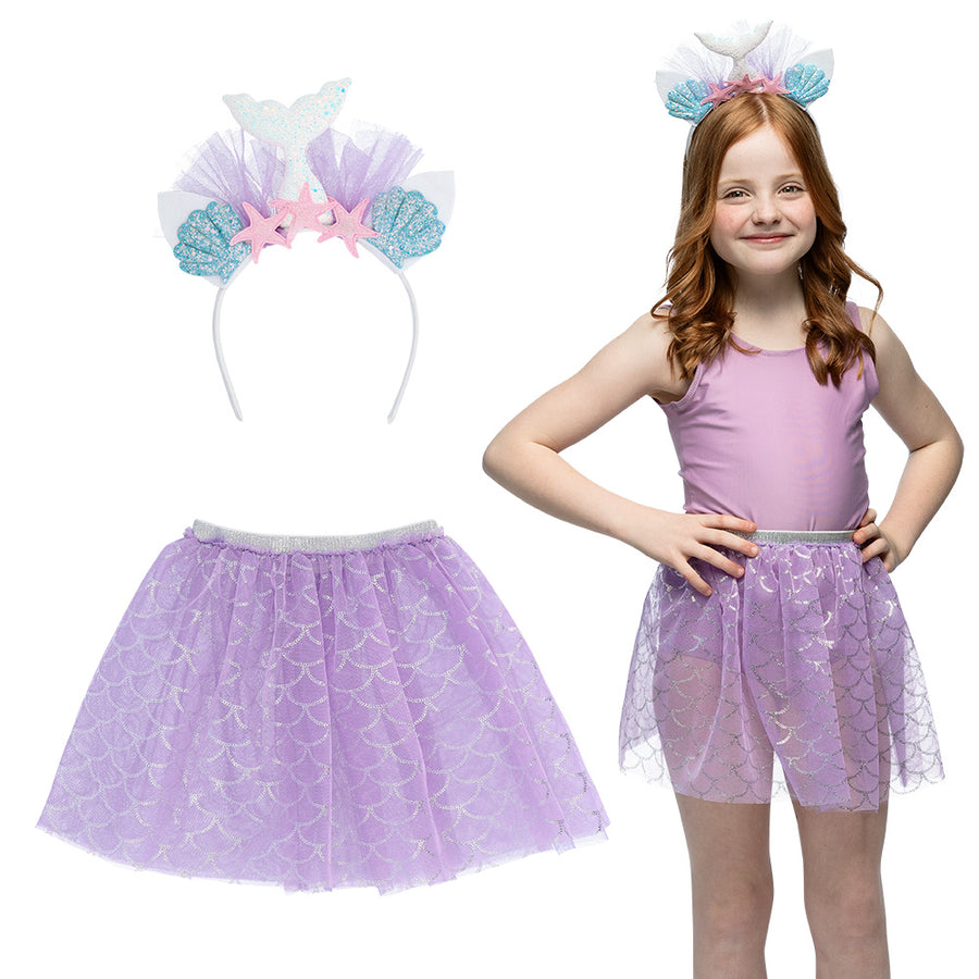 Boland set Mermaid stars (diadeem en tutu)