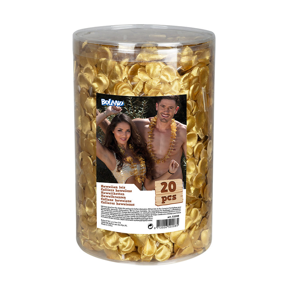 Boland set 20 hawaïkransen goud