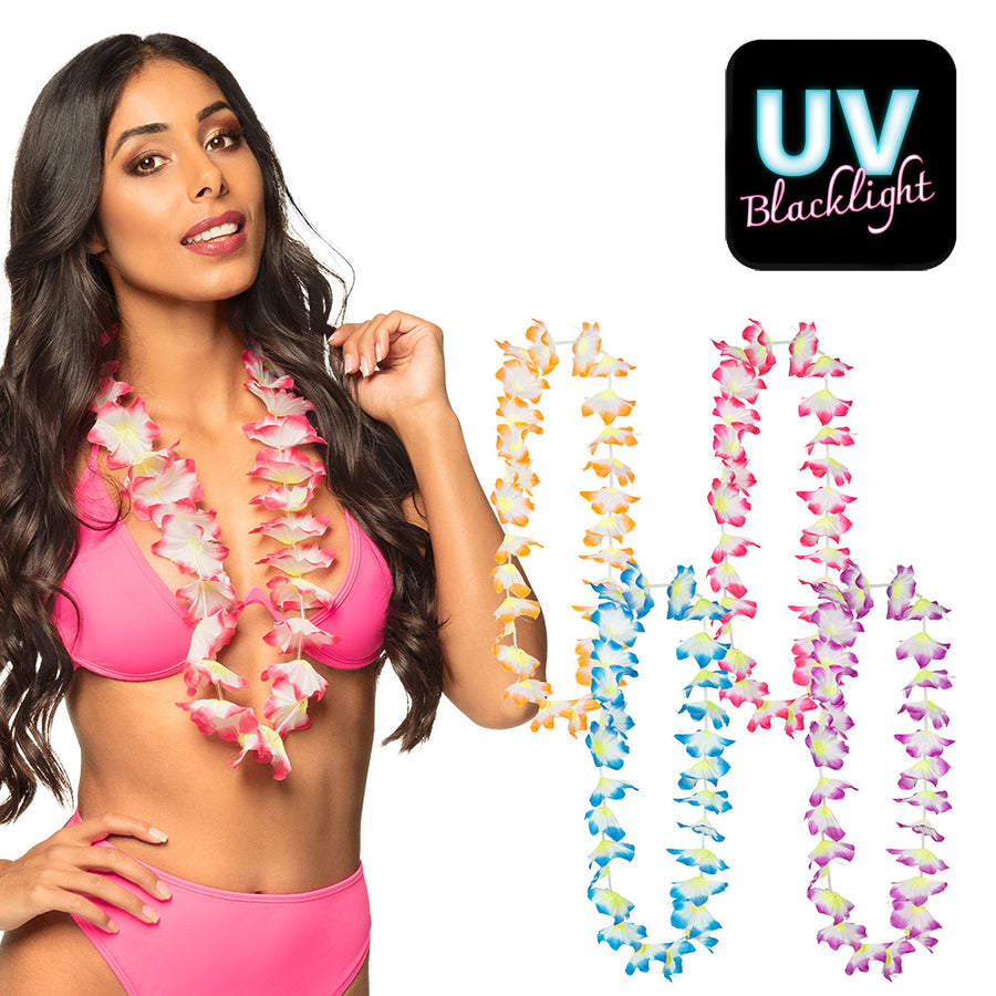 Boland set 4 hawaikransen Olulu 4 kleuren UV