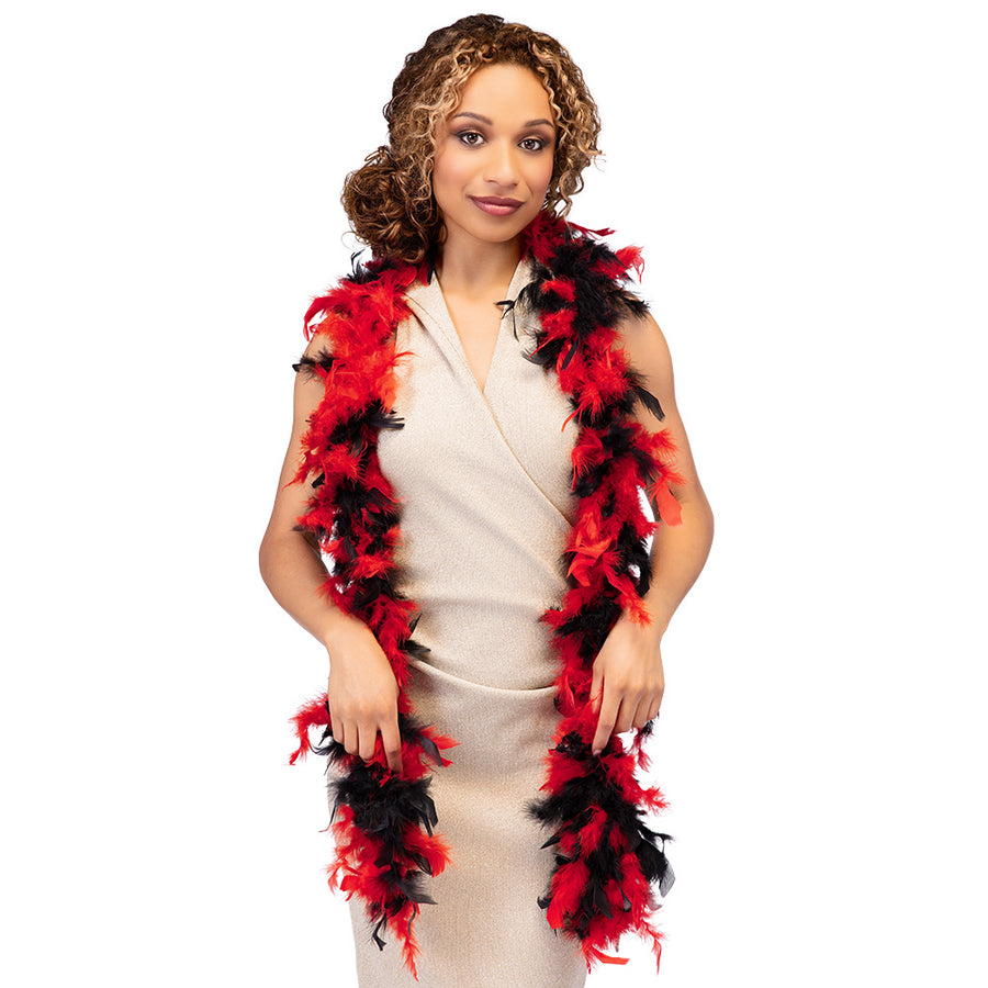 Boland verenboa 50 g Party rood en zwart (180 cm)