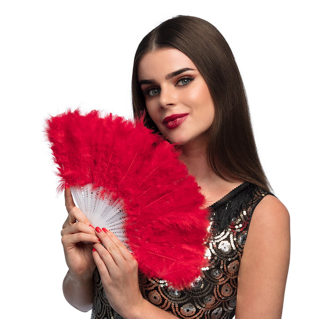 Boland waaier Flapper rood (23 cm)