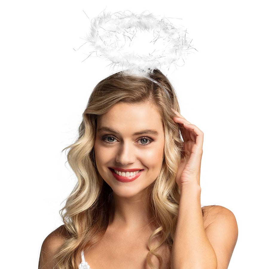 Boland diadeem Halo wit