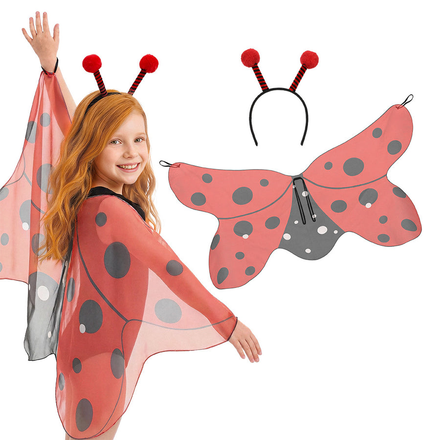 Boland set Dotty lieveheersbeestje (diadeem en vleugels)