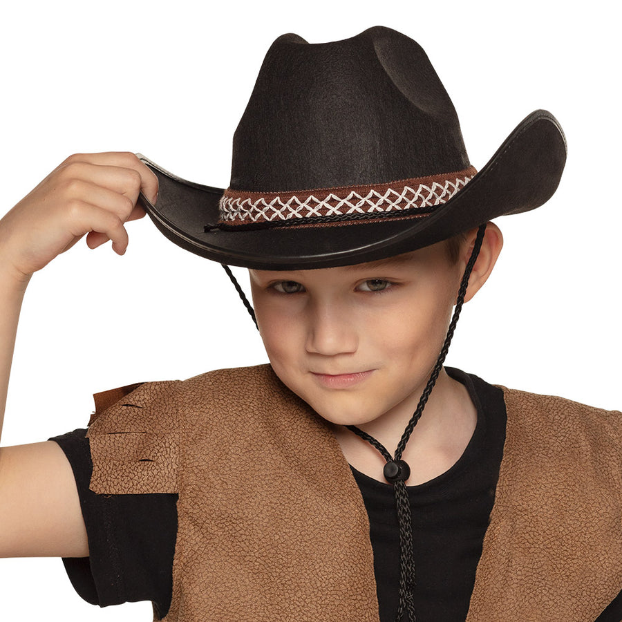 Boland cowboyhoed kind Tommy zwart