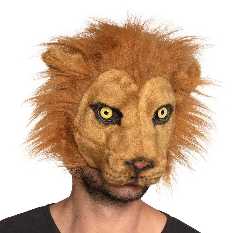 Boland pluchen halfmasker Leeuw