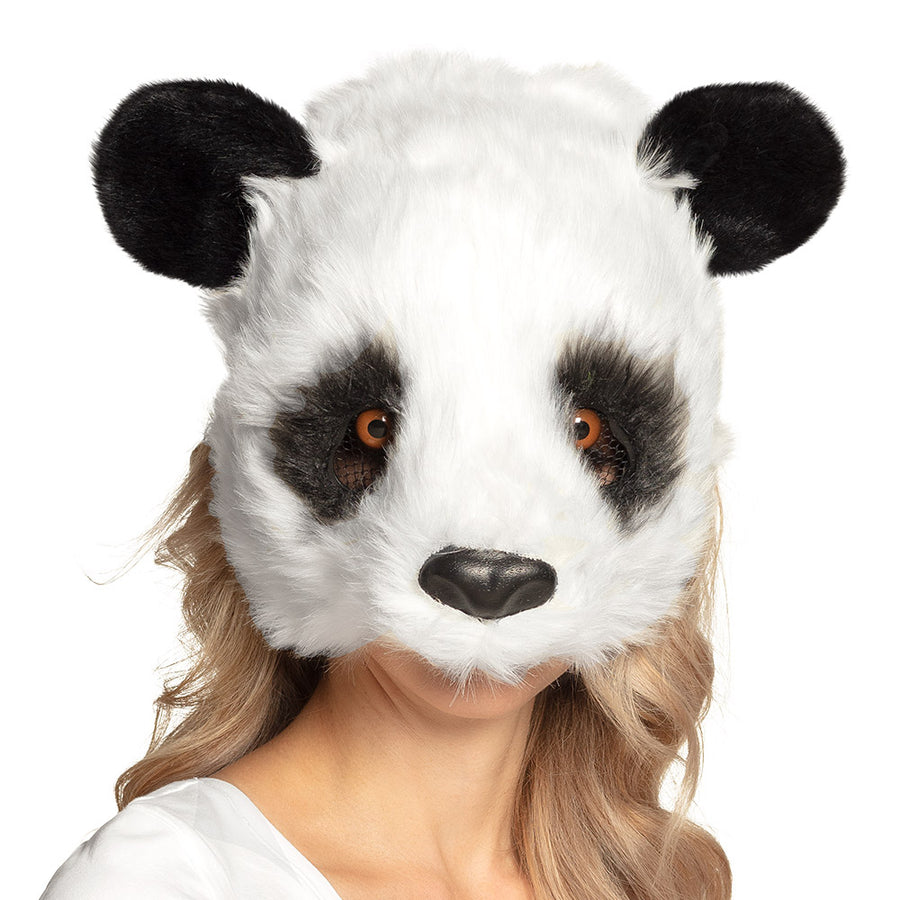 Boland pluchen halfmasker Panda