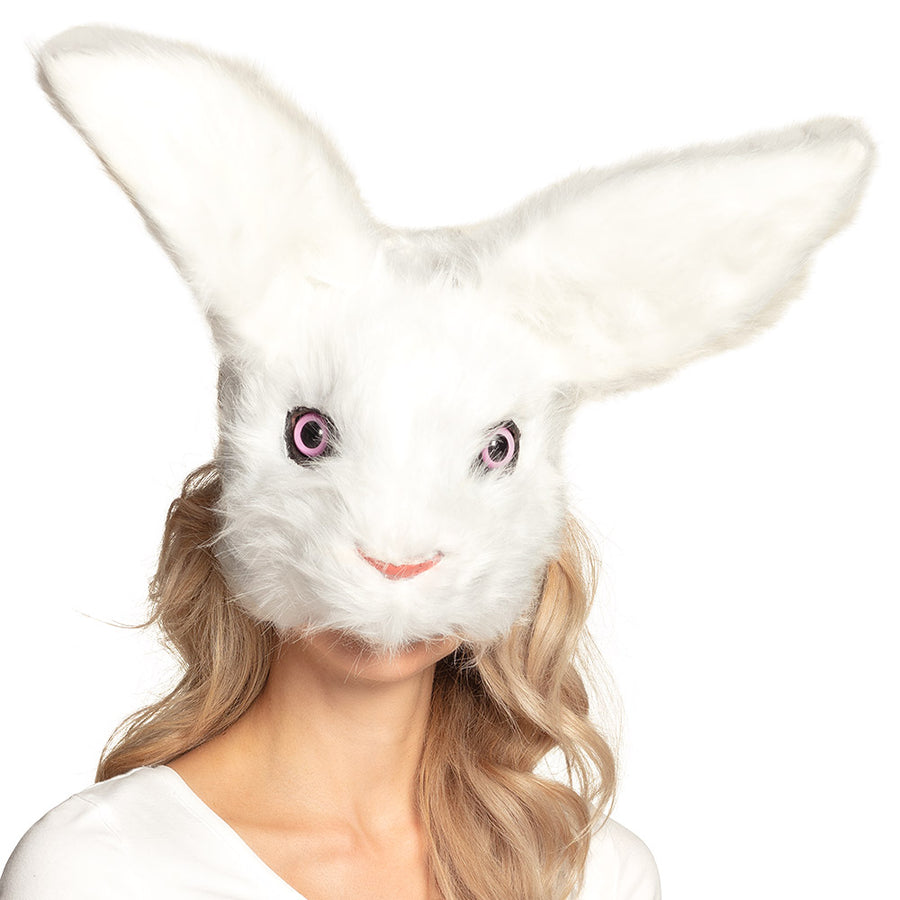 Boland pluchen halfmasker Konijn