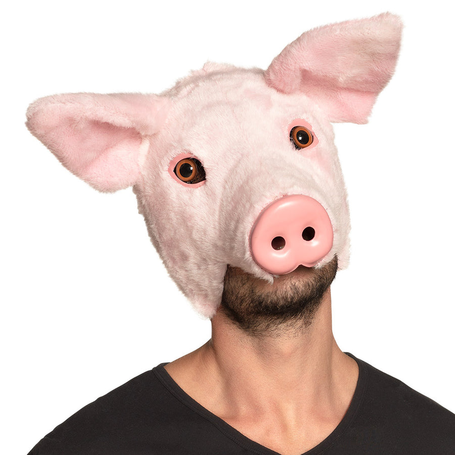 Boland pluchen halfmasker Varken