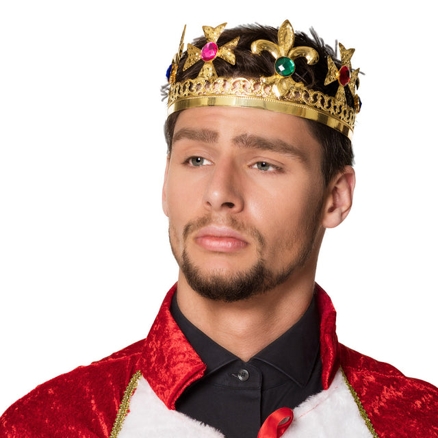 Boland metalen kroon Royal king goud