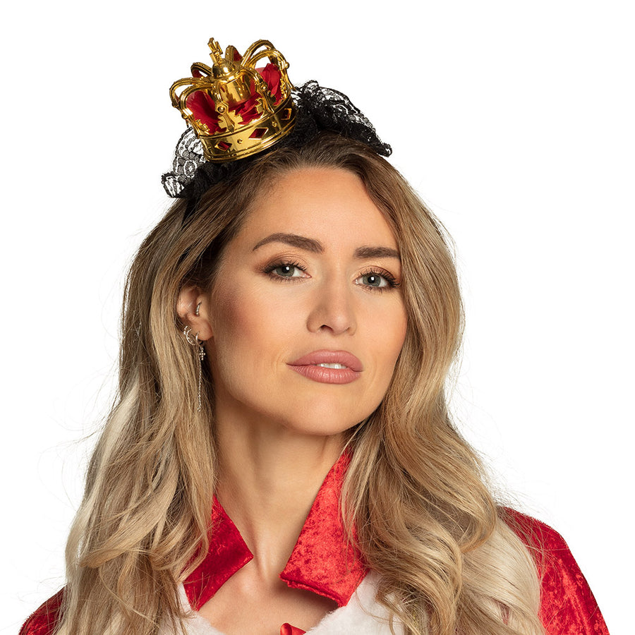 Boland diadeem Koningin zwart