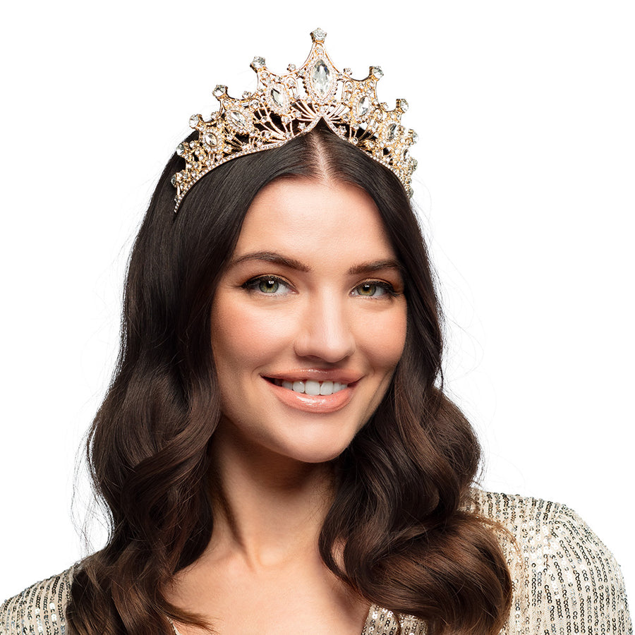 Boland metalen tiara Royal lady roségoud