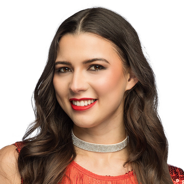 Boland choker Crystal zilver
