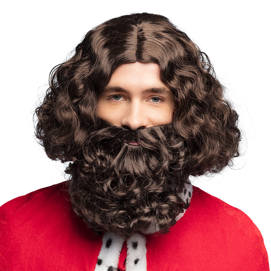 Boland pruik Royal met baard