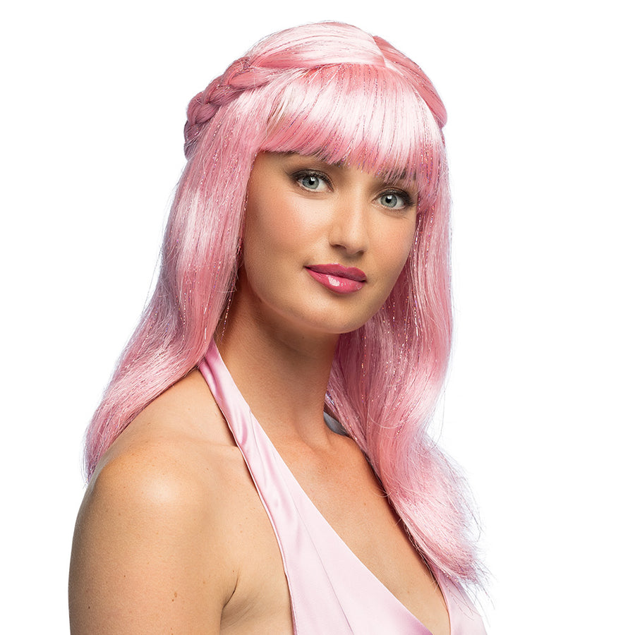 Boland pruik Pink sweety