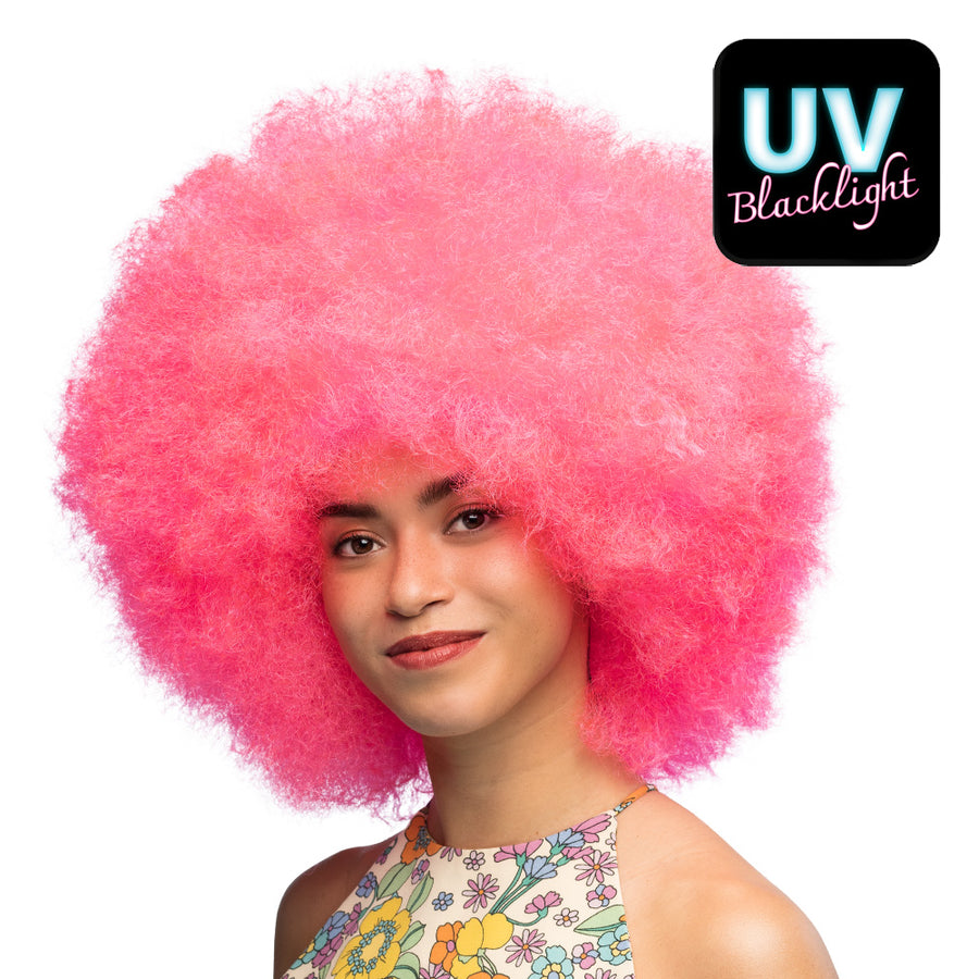 Boland pruik Sugar neonroze UV