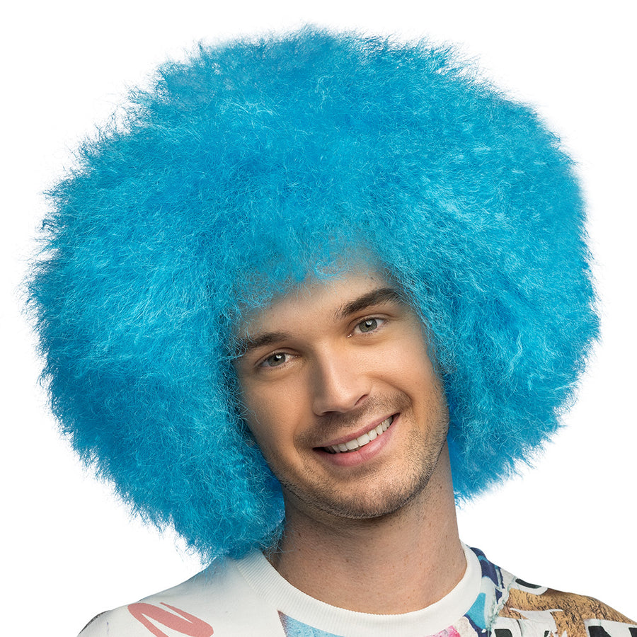 Boland pruik Sugar neonblauw