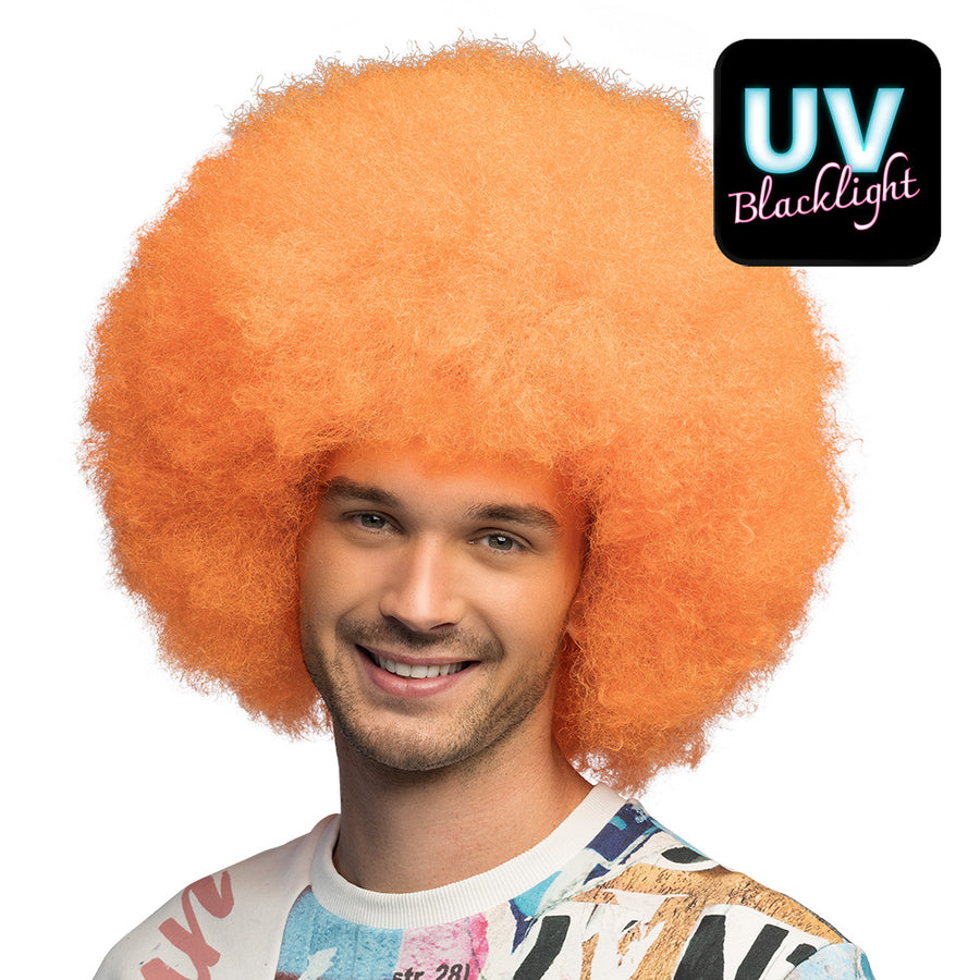 Boland pruik Sugar neonoranje UV