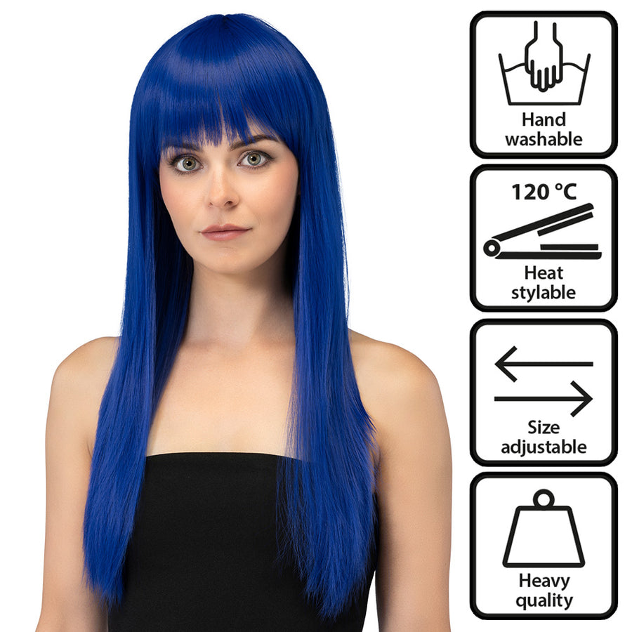 Boland pruik Valerina brilliant royal blue quality