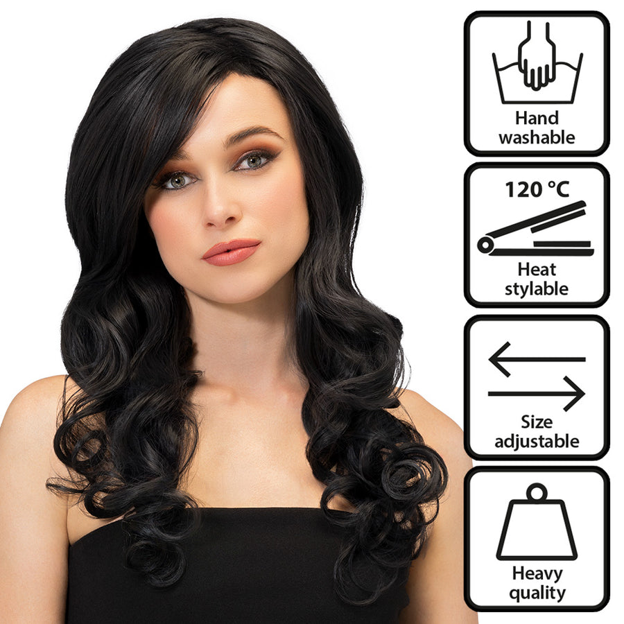 Boland pruik Julietta brilliant black high quality