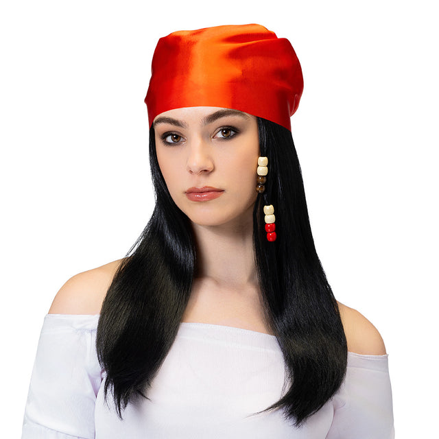 Boland pruik Pirate Victoria met bandana