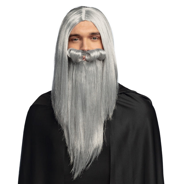 Boland pruik Magiër met baard