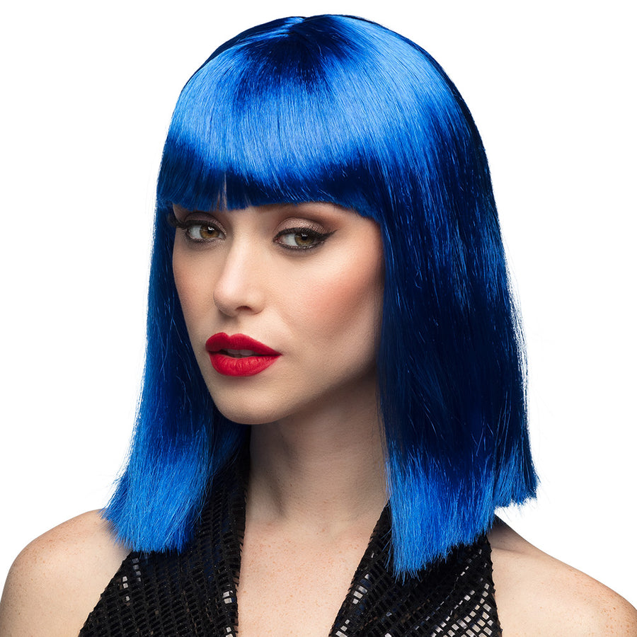 Boland pruik Dance blauw