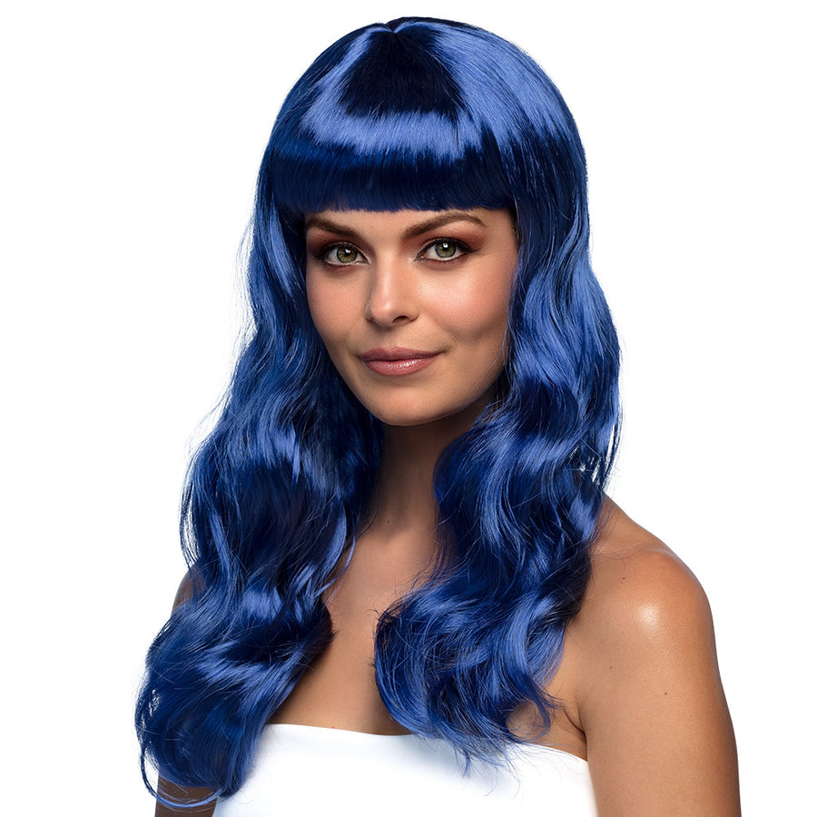 Boland pruik Chique blauw