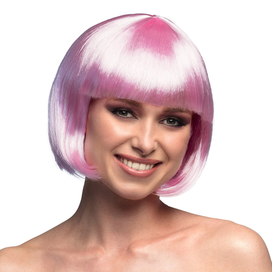 Boland pruik Cabaret lichtroze