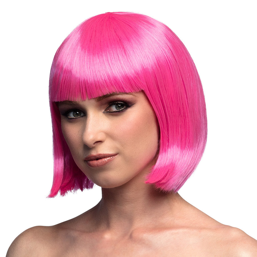 Boland pruik Cabaret roze