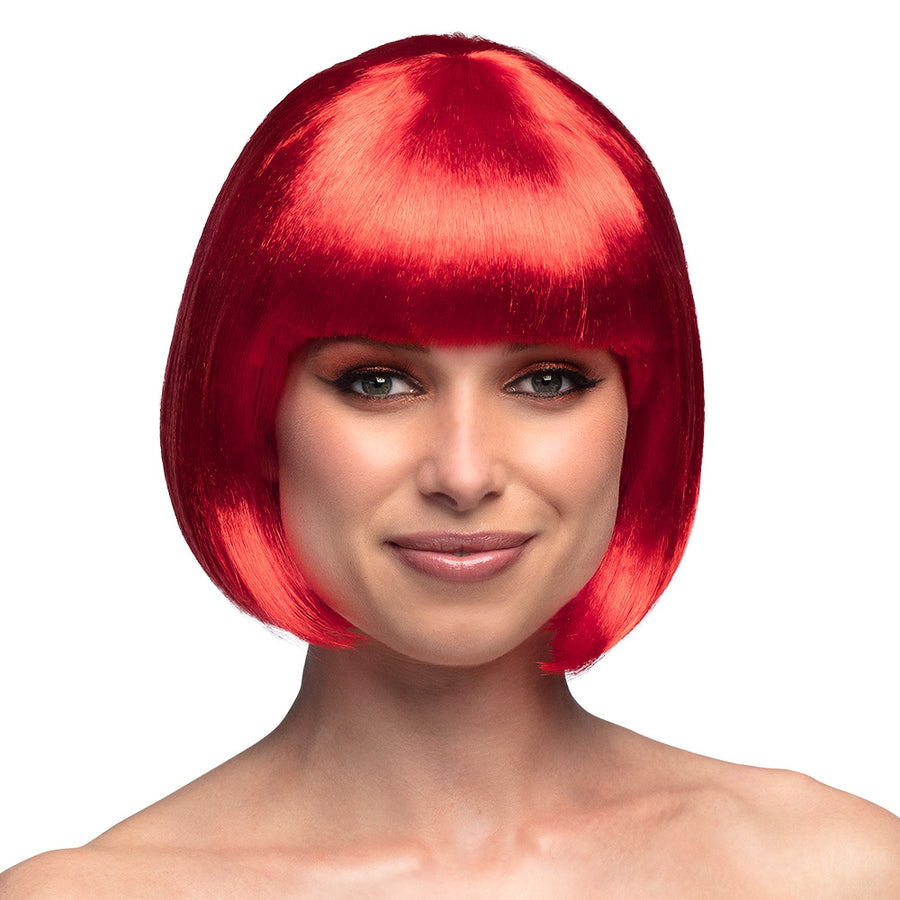 Boland pruik Cabaret rood