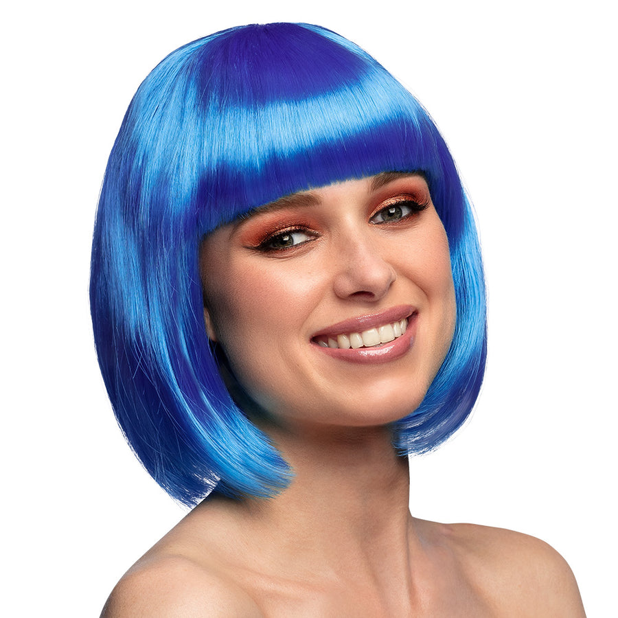 Boland pruik Cabaret donkerblauw