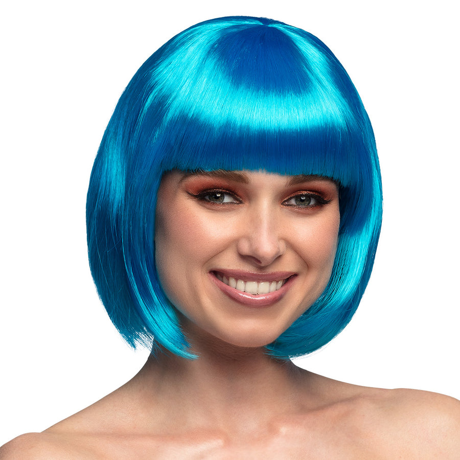 Boland pruik Cabaret blauw