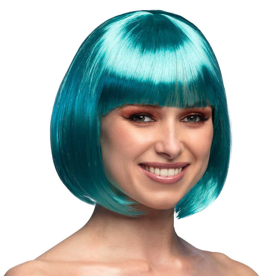 Boland pruik Cabaret turquoise