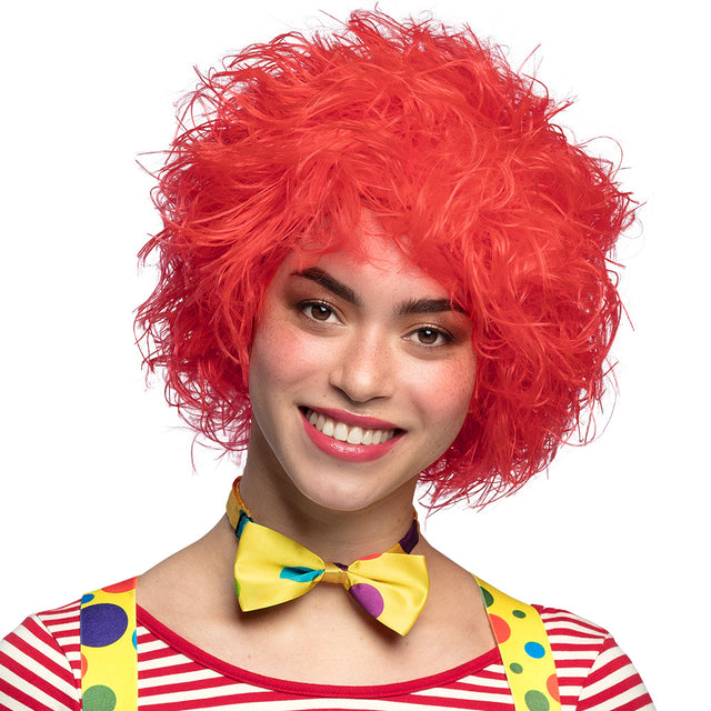Boland pruik Clown Frizzy rood