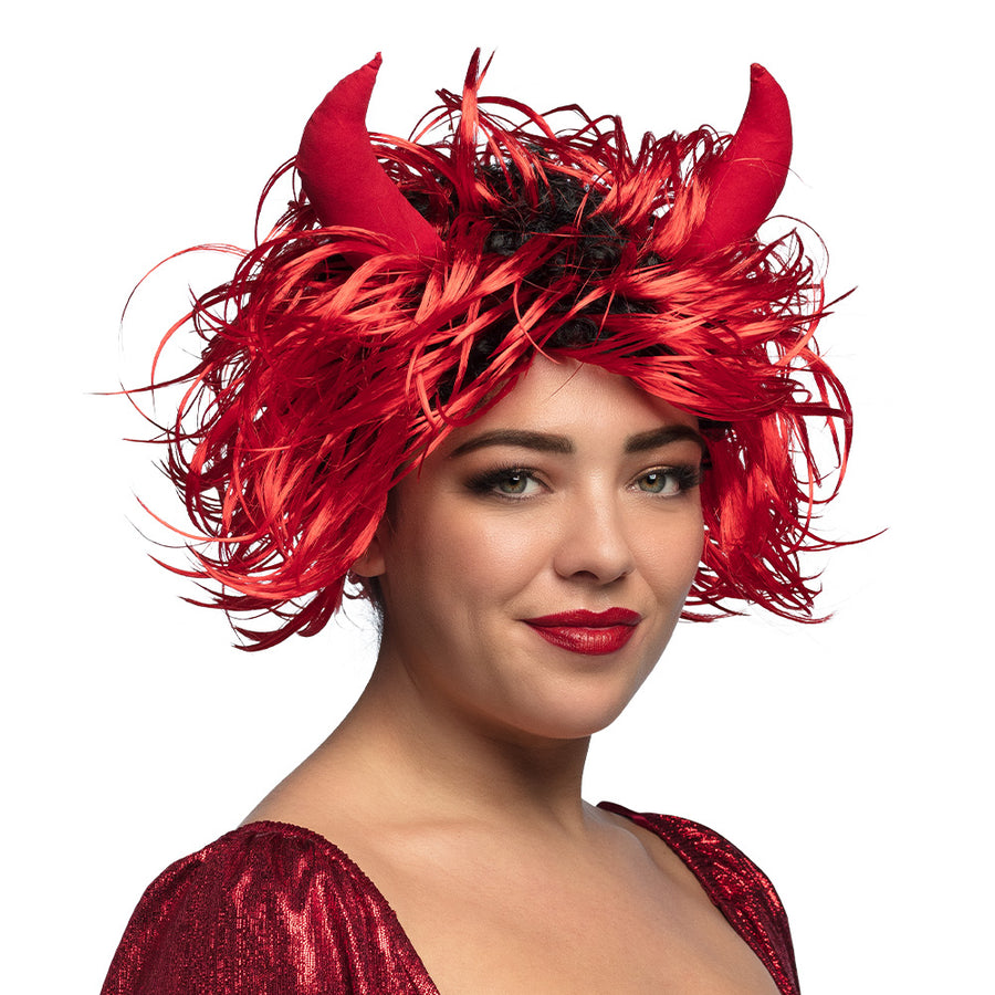 Boland pruik Curly devil